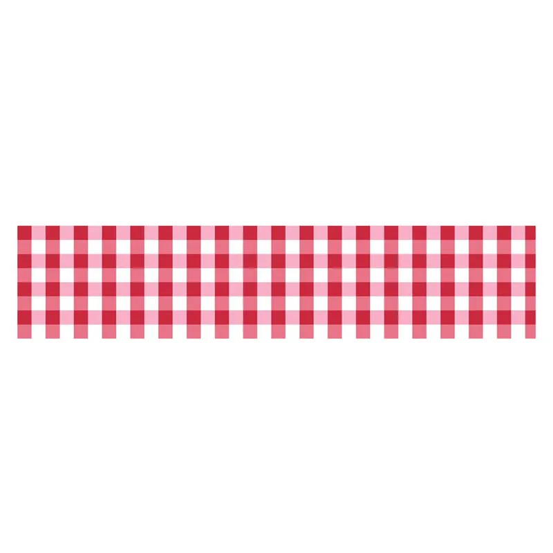 Mabel Checkered Poly Canvas Table Runner - Red media 4