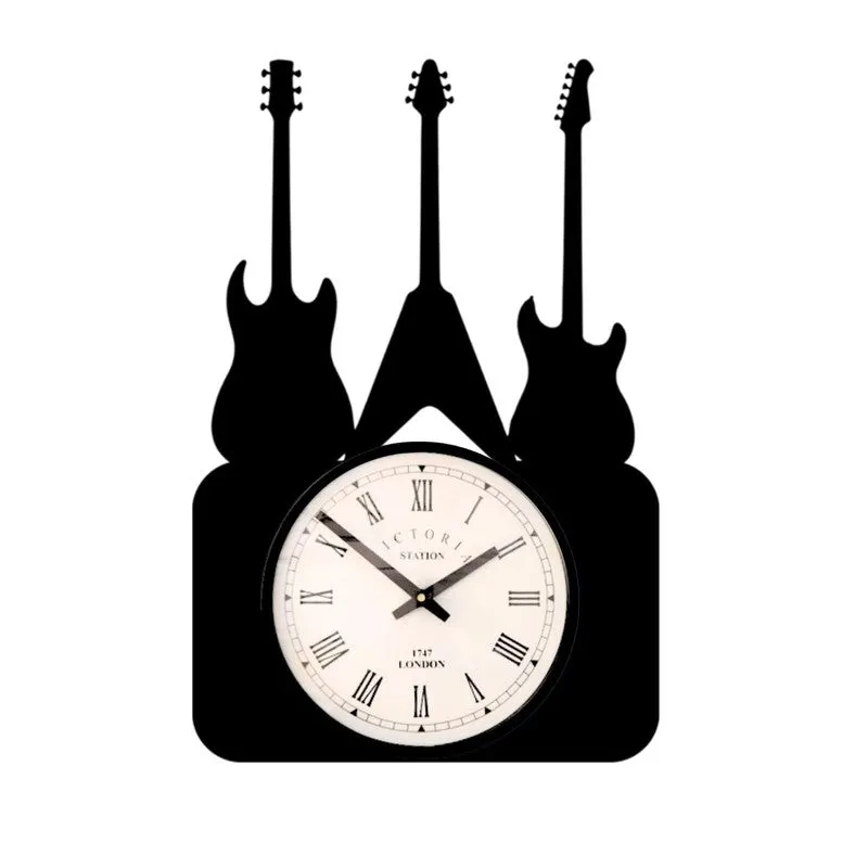 Melodytune Steel Analog Wall Clock - Black media 4