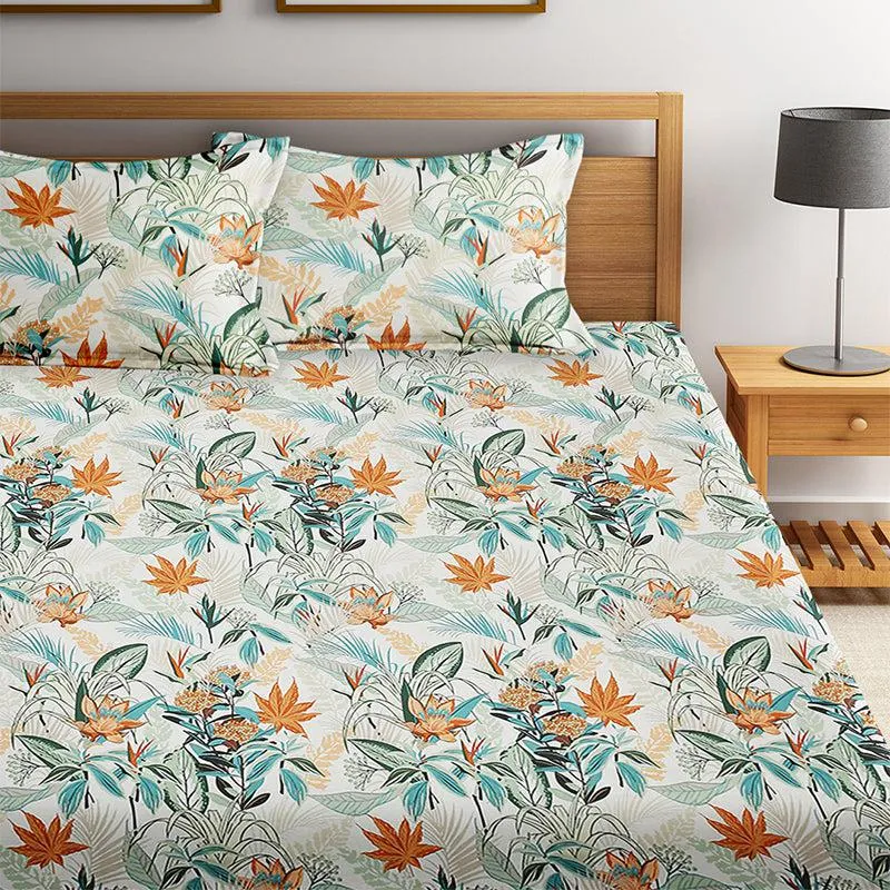 Arlo Floral Cotton Bedsheet - 210 TC media 5
