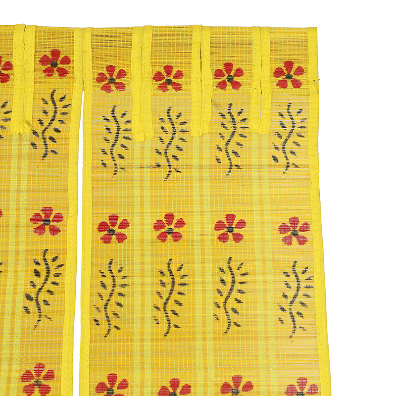 Forest Flow Three Panel Bamboo Curtain - Yellow media 5