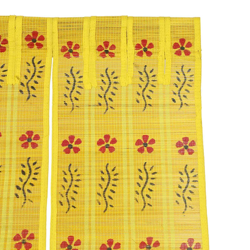Forest Flow Three Panel Bamboo Curtain - Yellow media 5