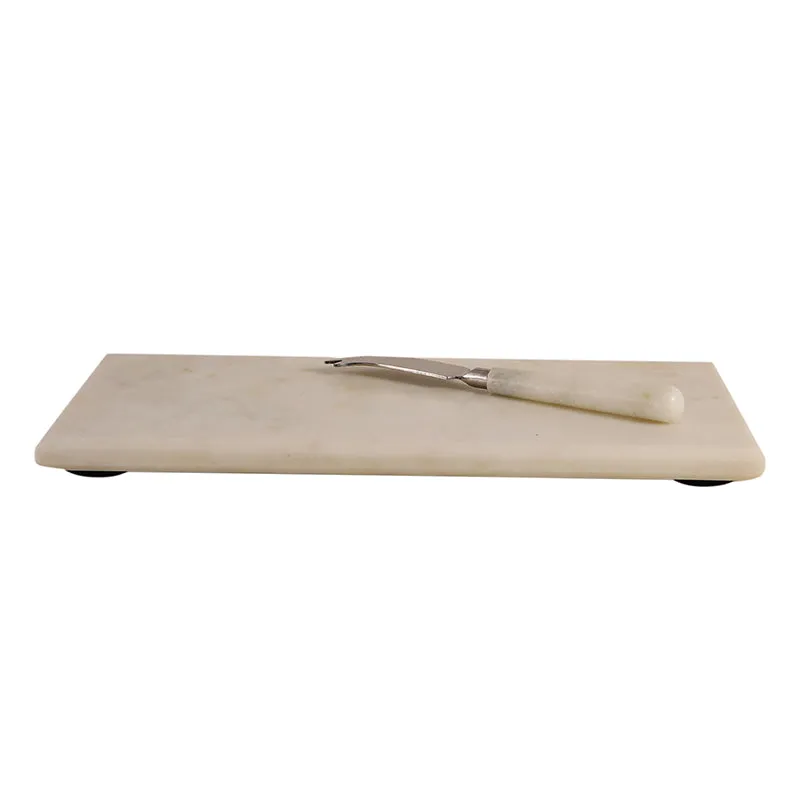 Nadir Marble Platter With Knife - Two Piece Set media 4