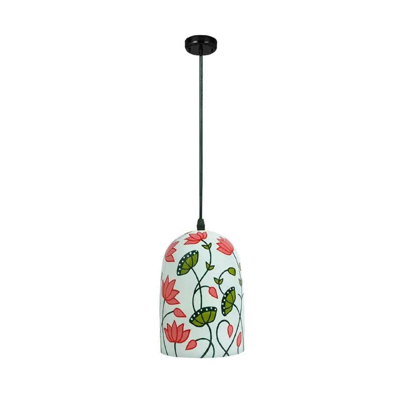 Lotusa Lura Hand Painted Glass Ceiling Lamp media 4