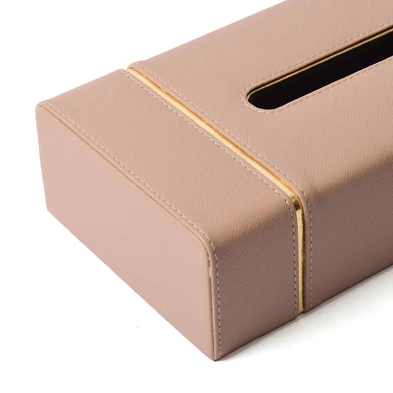 Ceastra Faux Leather Tissue Holder - Beige media 3