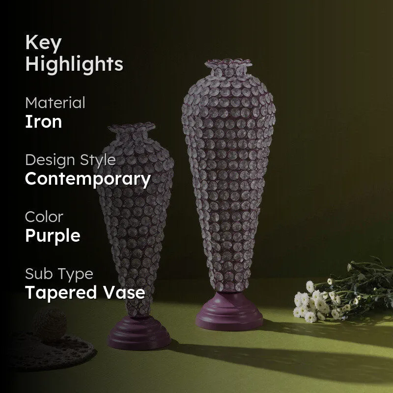 Irellis Luxe Vase (Purple) - Set Of Two media 2