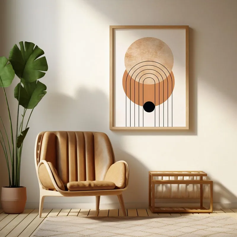 Centered Harmony Canvas Wall Painting With Brown Frame media 6