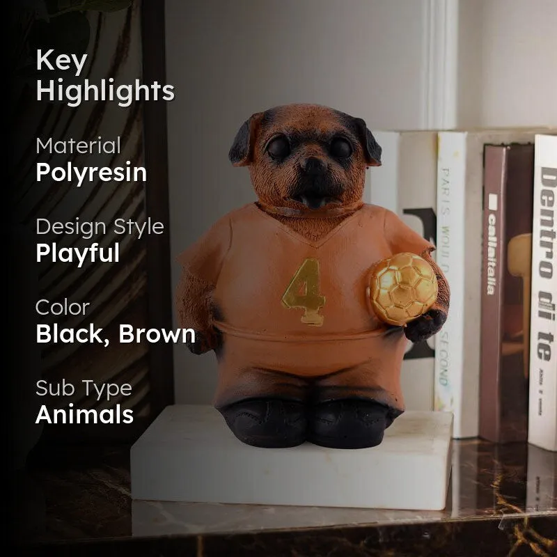K9 Kicker Painted Polyresin Showpiece - Brown media 2