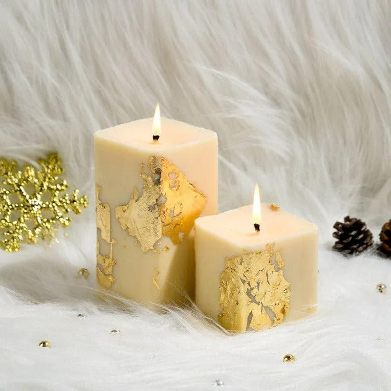 White Gold Love & Kindness- Combo Set of 2 Cinnamon Roll Scented Pillar Candles media 5