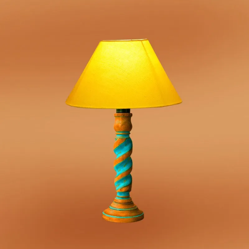 Elara Aerin Wooden Table Lamp - Yellow media 6