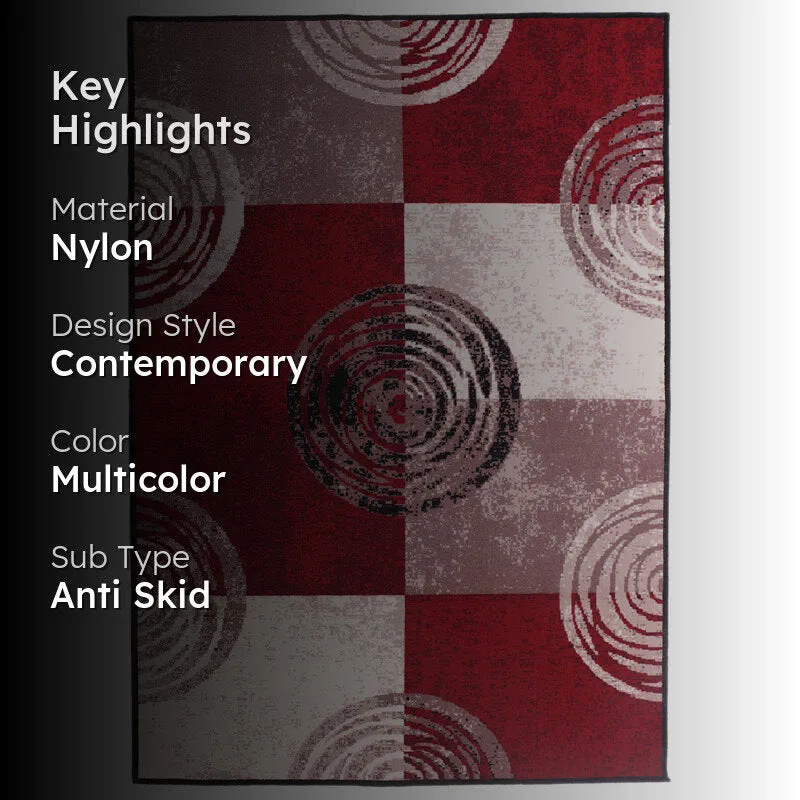 Crimson Fractals Anti-Skid Carpet media 2