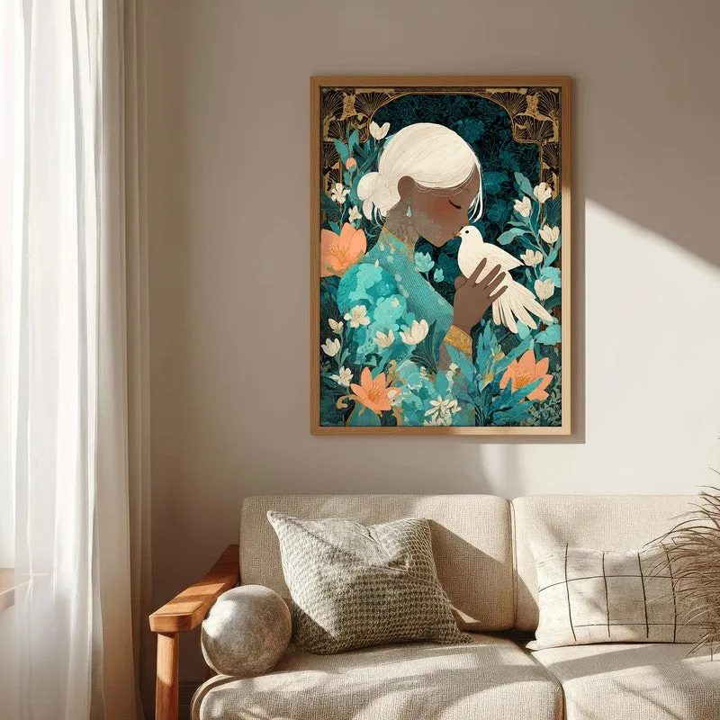 Miraye Canvas Wall Painting With Brown Frame media 7