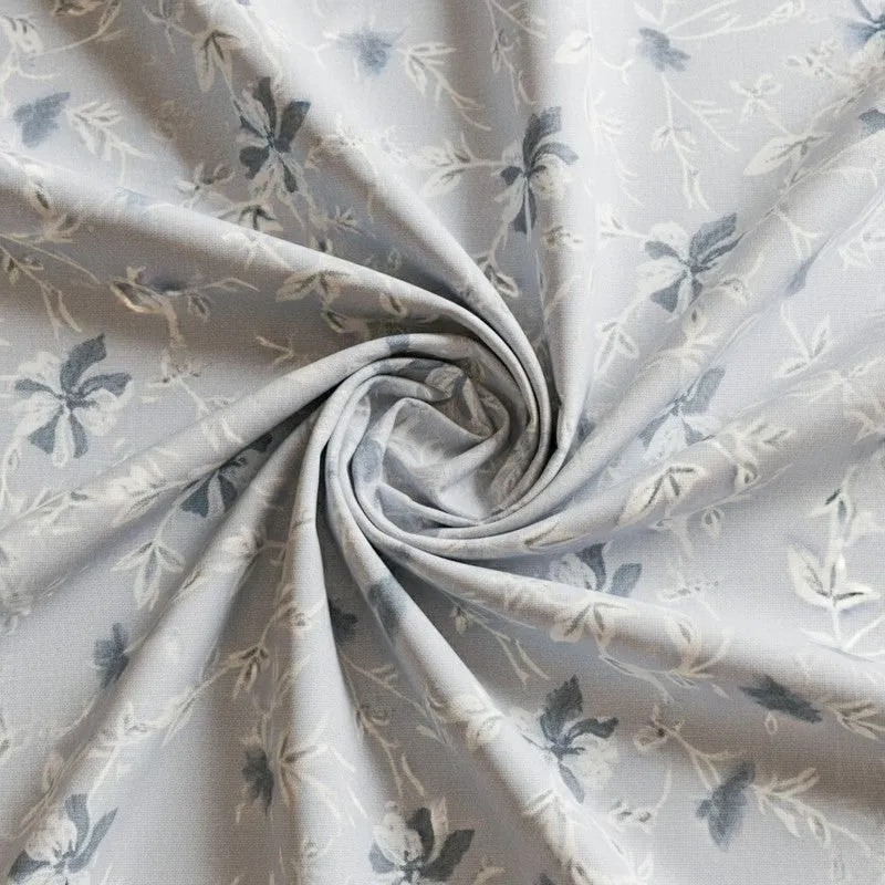 Carmilla Floral Cotton Bedsheet (Blue) - 180 TC media 5