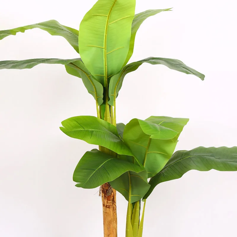 Verdiq Artificial Banana With Black Plastic Pot - 4.5 Feet media 5