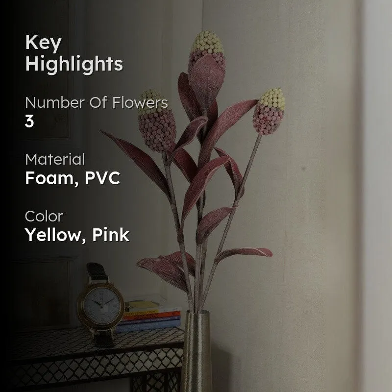 Decorative Artificial Corn Stalk Flower - Red media 2