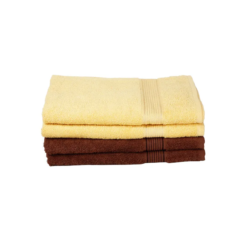 Bodil Bath Towel (Yellow & Brown) - Set Of Four media 4