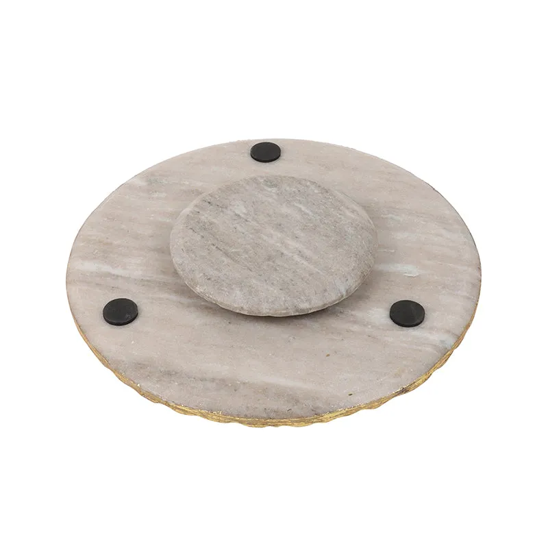 Cavallo Marble Cake Stand - Beige media 5