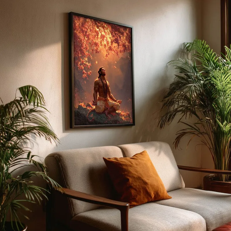 Sri Hanuman Meditating I Archival Paper Wall Art media 3