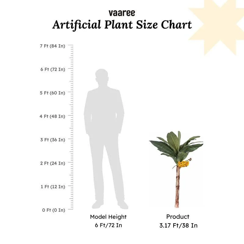 Fruita Artificial Banana Plant Without Pot - 3 Feet media 10