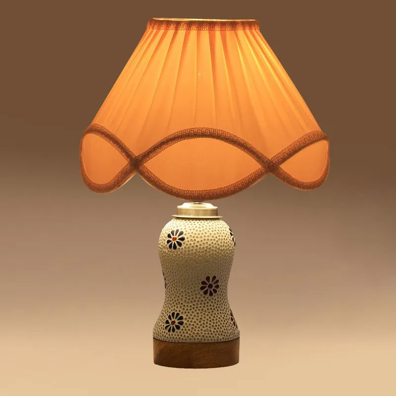 Espera Arc Pleated Wooden Table Lamp - Multicolor media 7