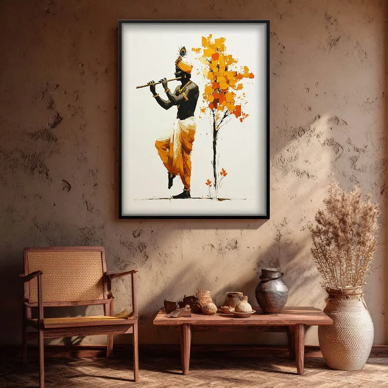 Murli Murari Lord Krihsna Enchanting Archival Paper Wall Art media 1