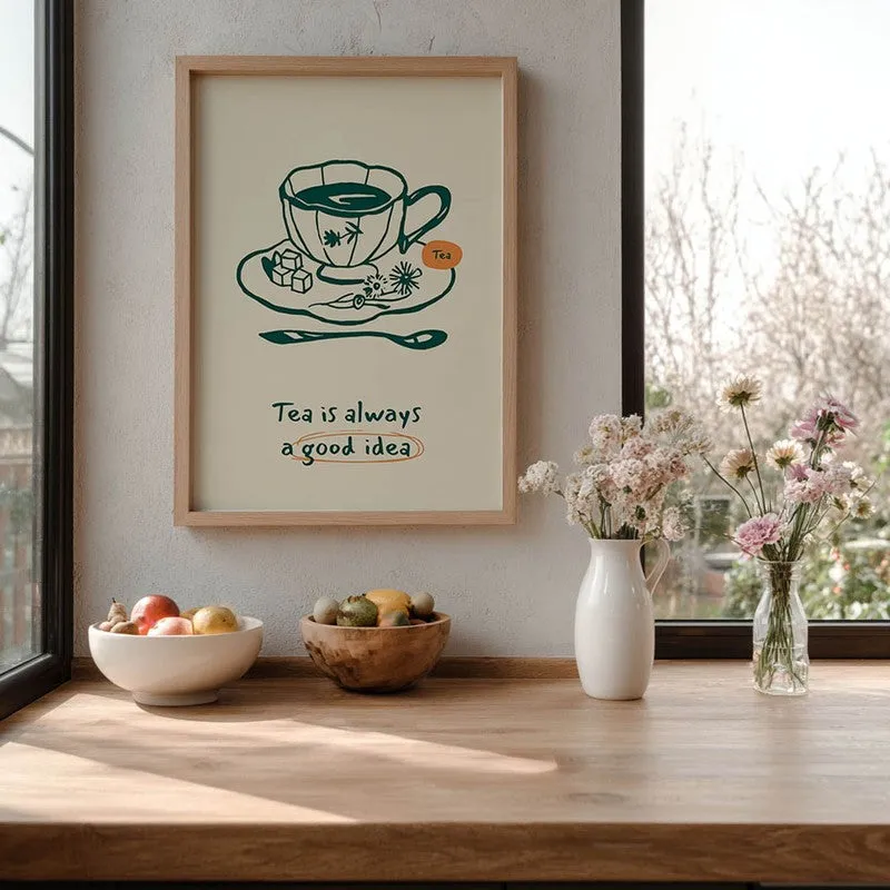 Silent Sips Archival Canvas Wall Art - Brown media 7