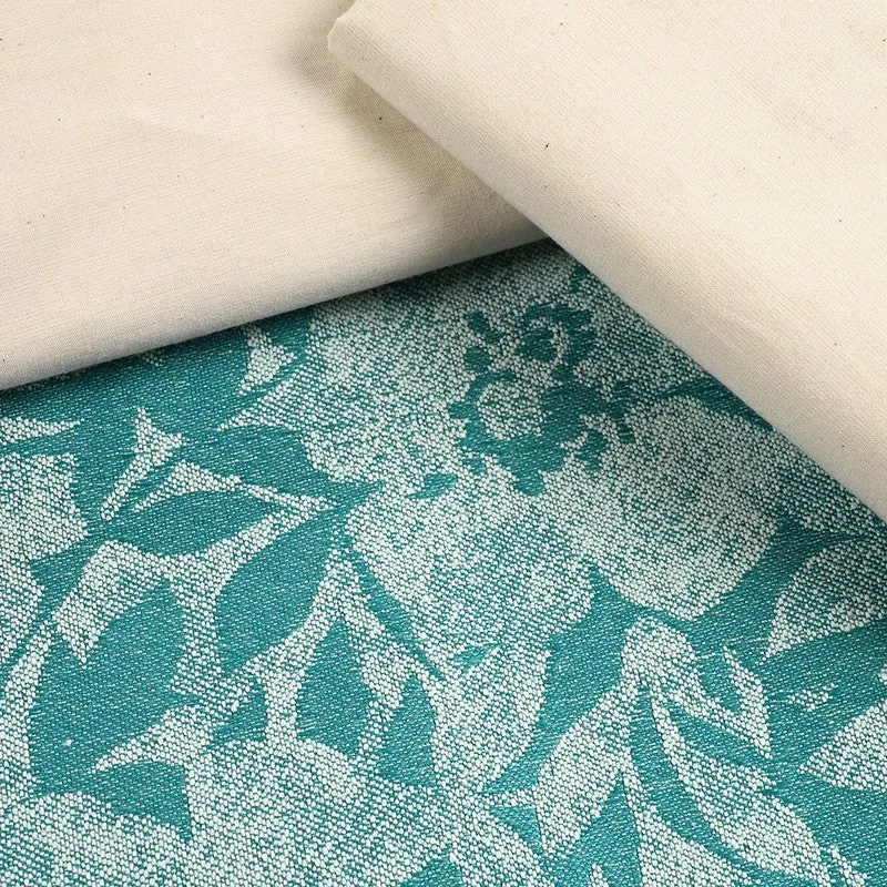 Blossom Breeze Cotton Bedsheet (Blue) - 224 TC media 6