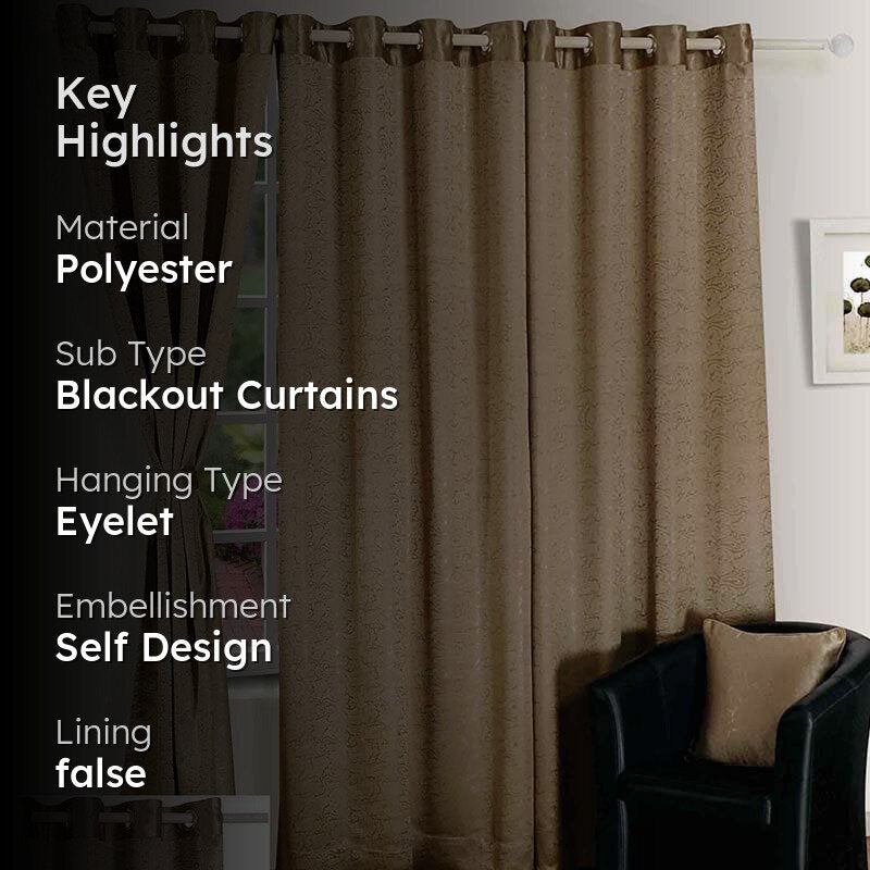 Swayam Earthy Brown Curtain media 2