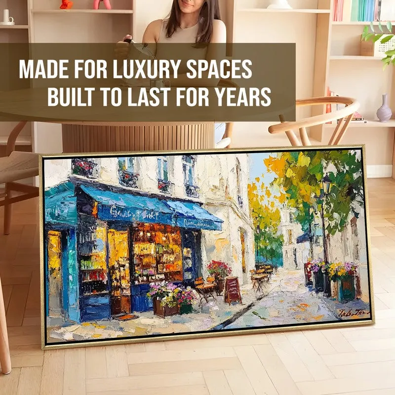 Indigo Alleys Canvas Wall Painting With Frame media 7