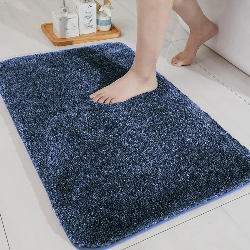 Nuo Luxe Bath Mat - Navy Blue media 1