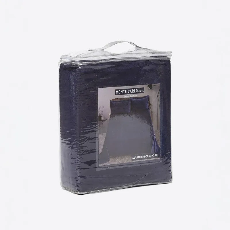Monte Carlo Color Drift Bedsheet (Navy Blue) - 280 GSM media 6