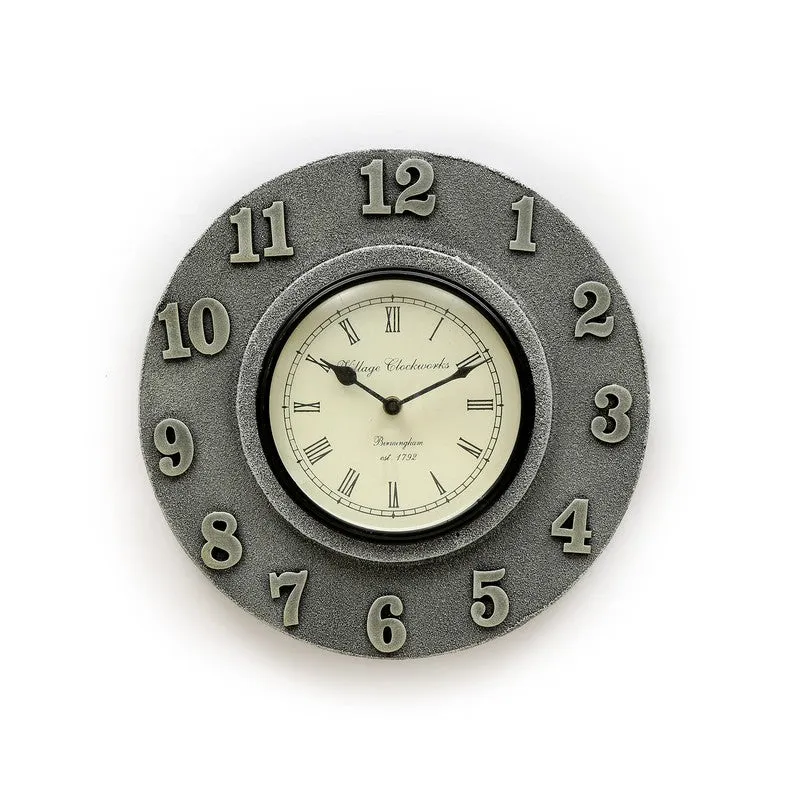 Carved Circular Pattern Wood Wall Clock media 4