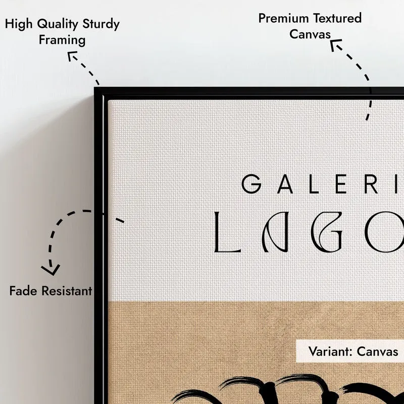 Lagom Lounge Canvas Wall Painting With Black Frame media 5