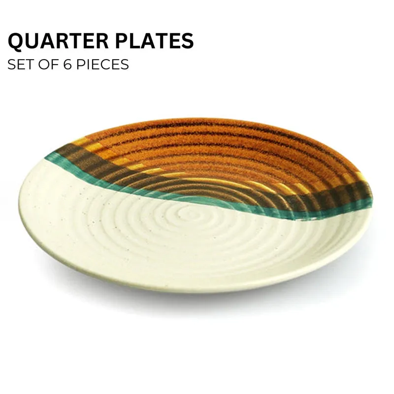 Cinnamon Grove Handcrafted Ceramic Quarter Plate - Set Of Six media 8