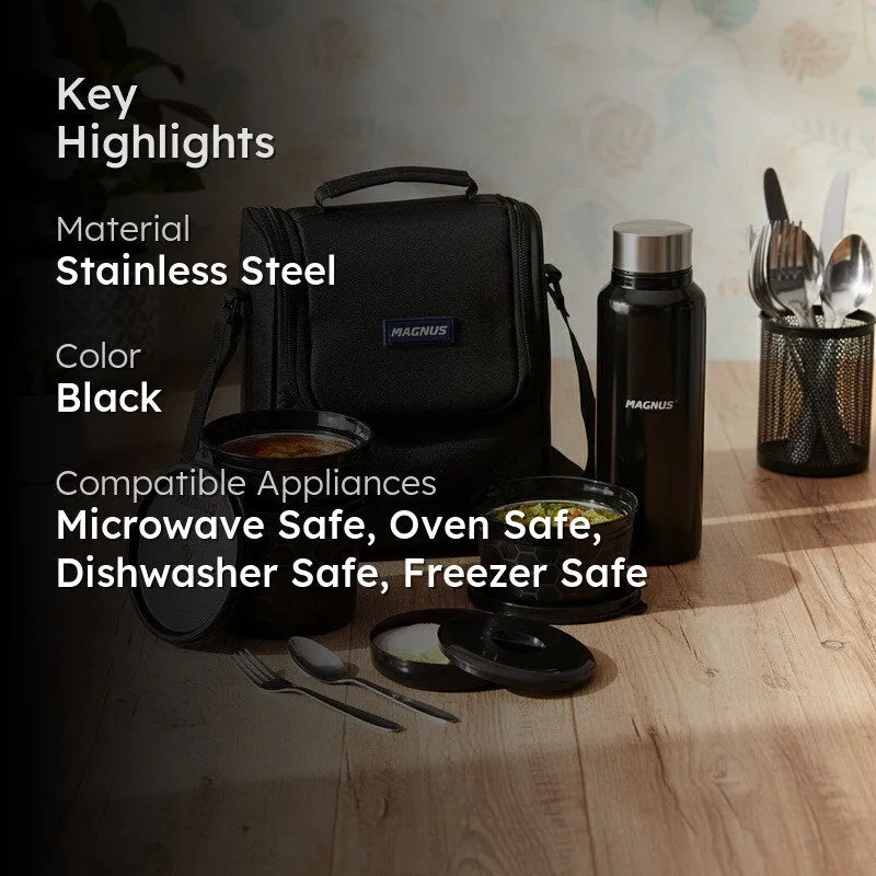 Nexa Urban Lunch Box with Lunch Bag - Five Piece Set media 2