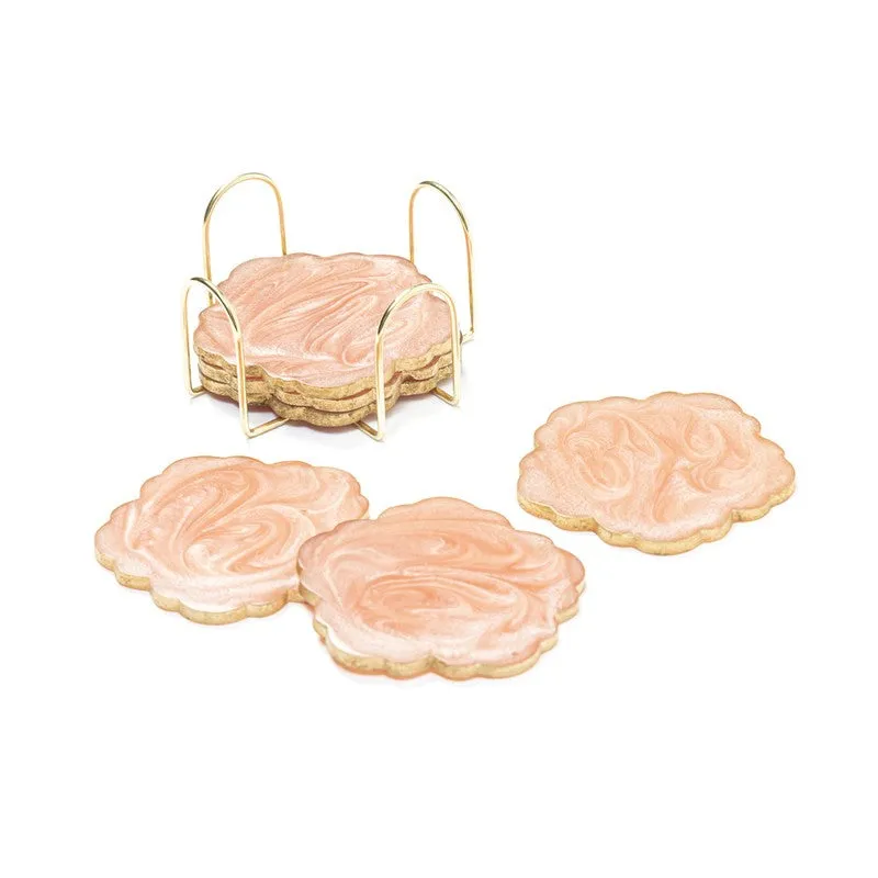 CrystalHue Decorative Coaster (Pink) - Seven Piece Set media 6