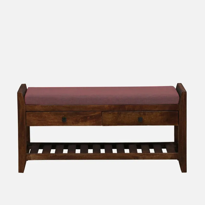 Harbor Nest Mango Wood Shoe Rack - Pink media 3