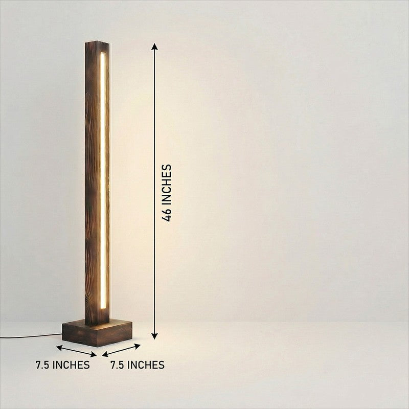 MinimalRay Wooden Floor Lamp - Brown media 10