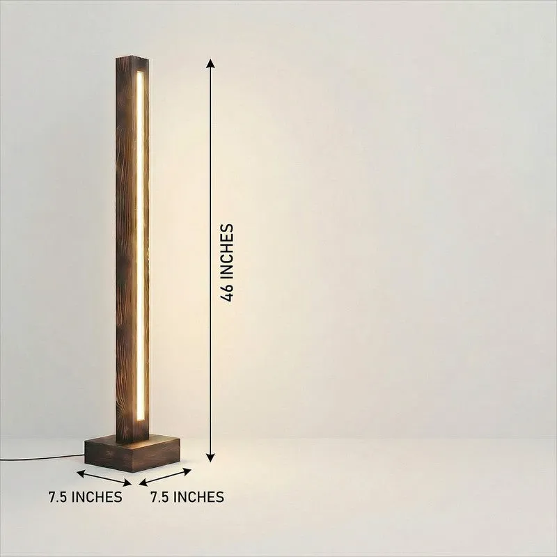 MinimalRay Wooden Floor Lamp - Brown media 10