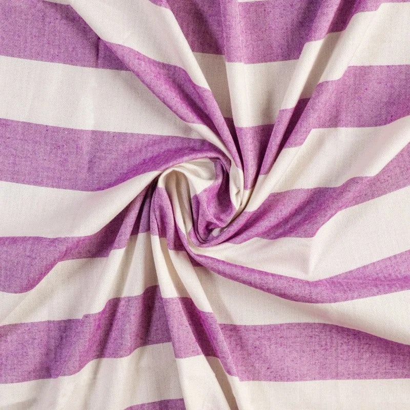 Swaddlix Striped White & Purple Bamboo Bath Towel media 7
