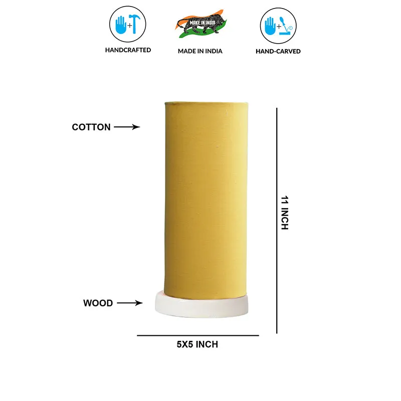 Esto Tower Wooden Table Lamp - Yellow,White media 9