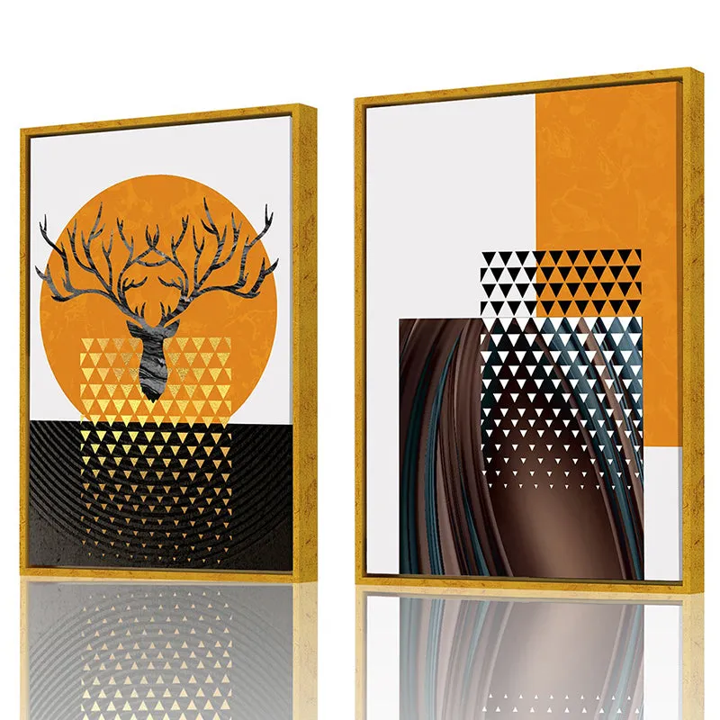 Geometry Of Warmth Wall Art - Set Of Two media 3