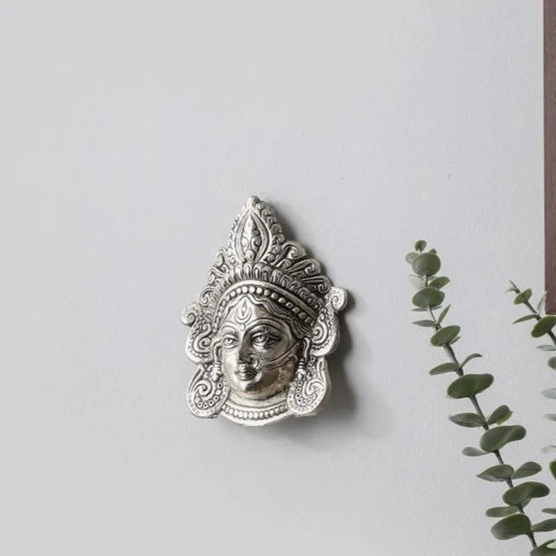 Divine Silver Maa Durga Aluminium Wall Accent media 1