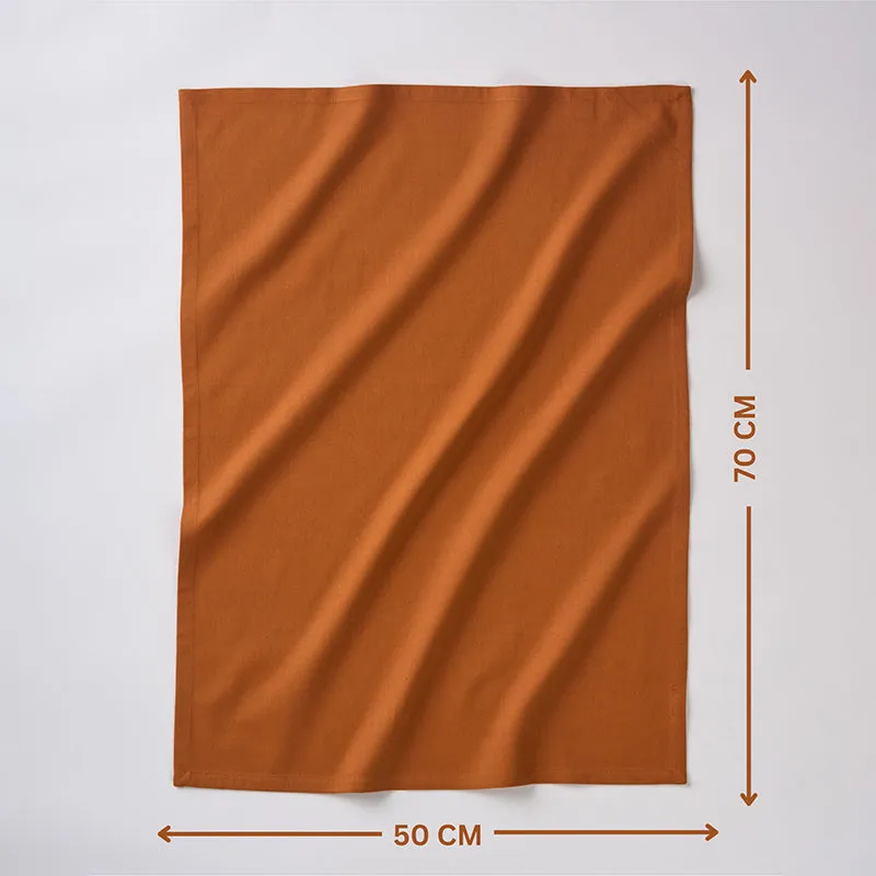 Sophistitch Solid Cotton Kitchen Towel (Brown) - Set Of Two media 5
