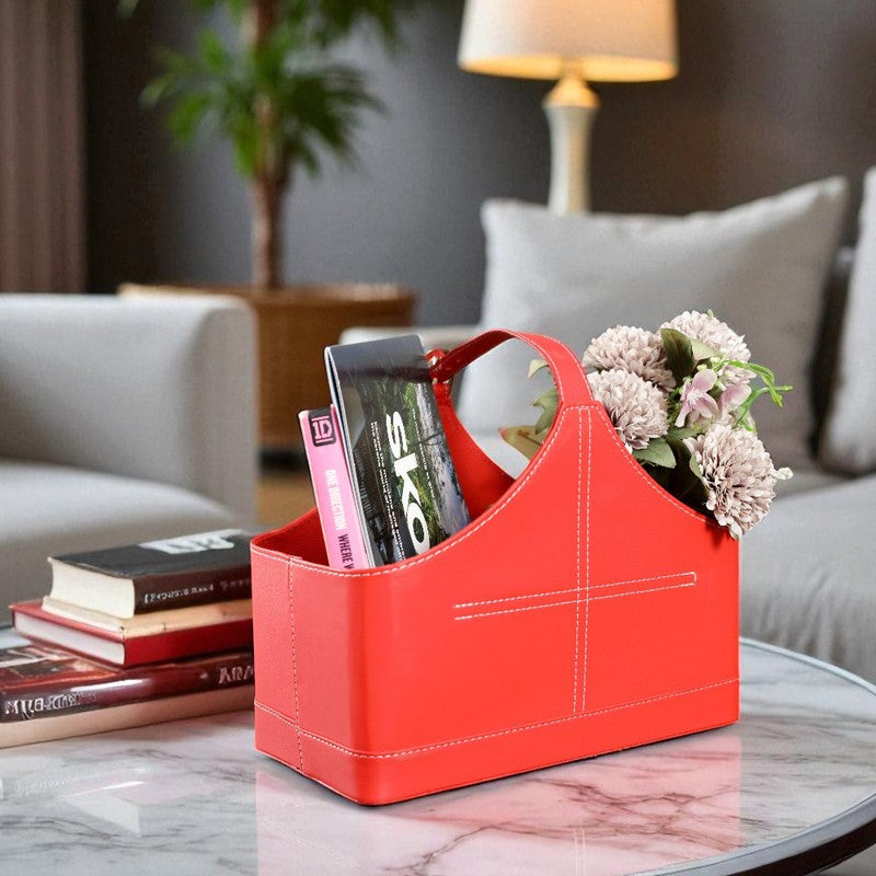 AarviDecor SleekCarry Faux Leather Magazine Holder