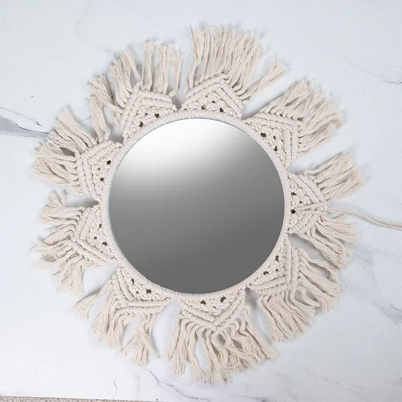 Floro Macrame Wall Mirror media 2