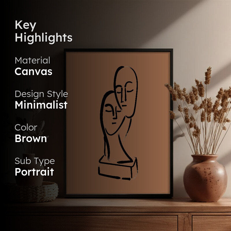 Two Souls Archival Canvas Wall Art - Black Frame media 2