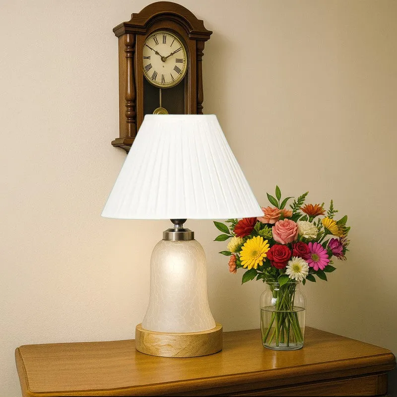 Zoravelle Pleatra Wooden Table Lamp - White media 3