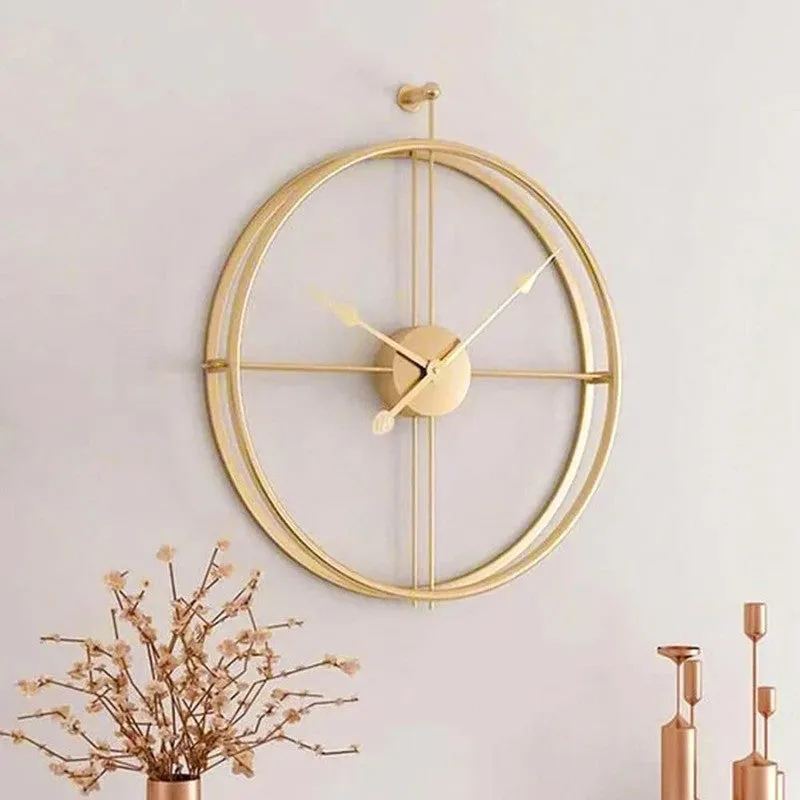 Ticks Silent Wall Clock - Gold media 1