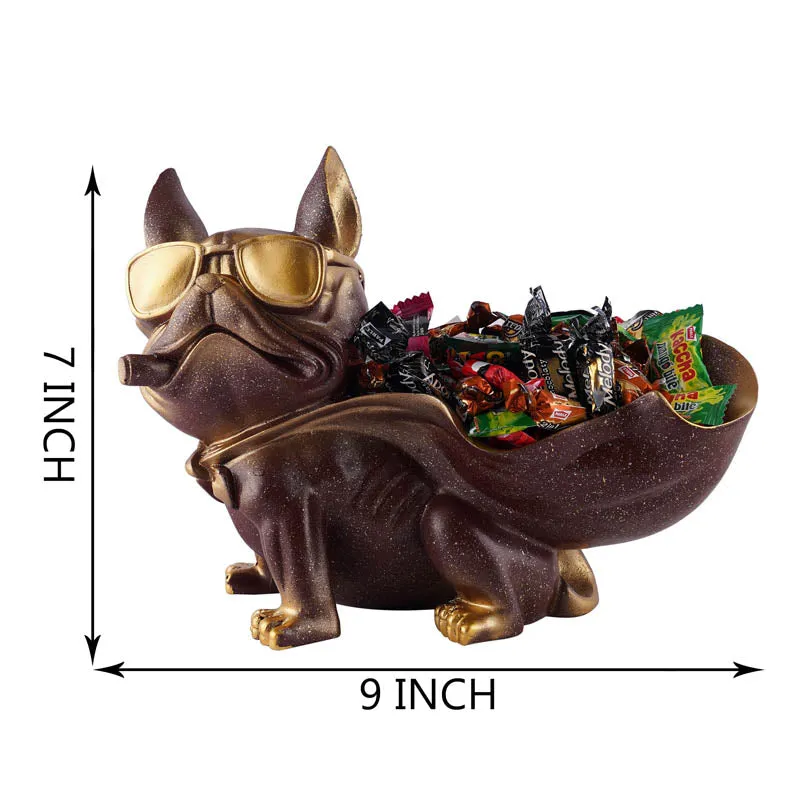 Sir Barks-a-lot Painted Polyresin Show Piece - Brown media 6