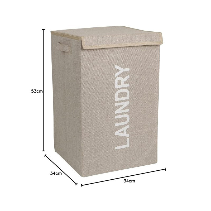 Wash Dock Jute Laundry Basket - Beige media 7